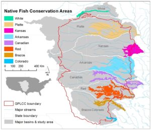 Figure 3. Broad-scale native fish conservation areas (NFCAs) identified according to distance and compositional similarity among highly ranked regions of the prioritization assessment performed by Labay and Hendrickson (2014).